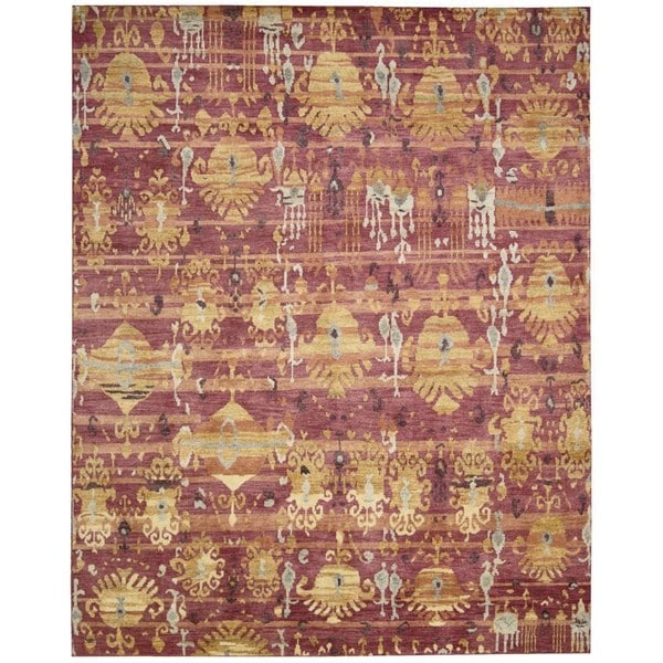 Nourison Dune Flame Wool Area Rug (79 x 99)