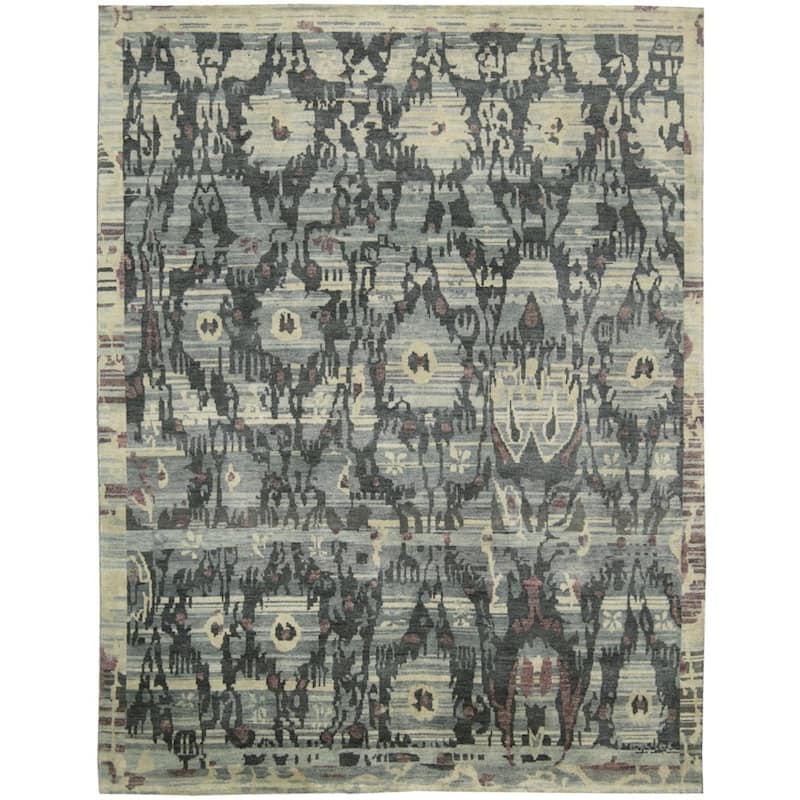 Nourison Dune Hand-knotted Area Rug - 5' 6" x 8' - Grey - Rectangle