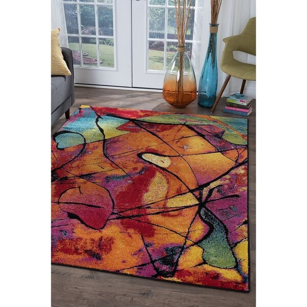 Alise Rugs Rhapsody Contemporary Abstract Area Rug - 5'3 x 7'3