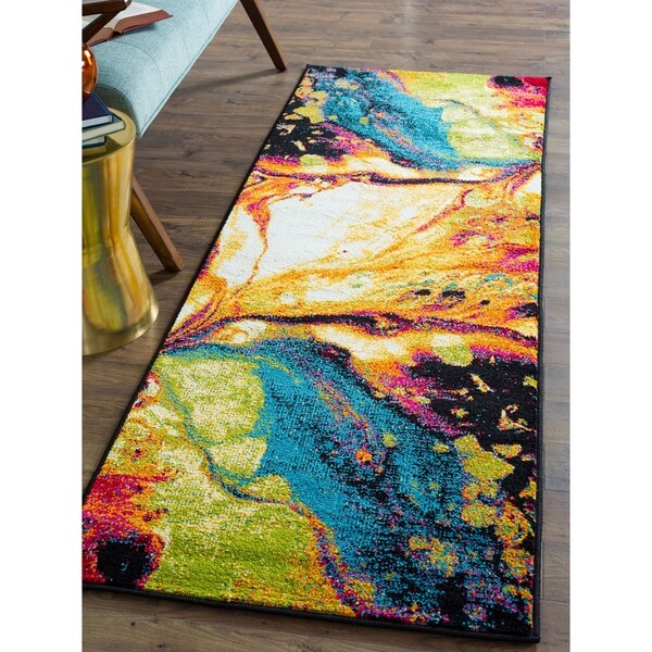 Alise Rugs Rhapsody Contemporary Abstract Runner Rug - 2'7 x 7'3