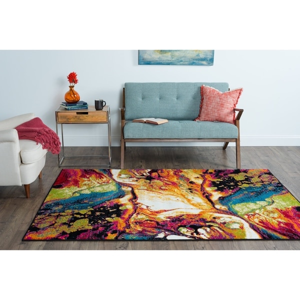 Alise Rugs Rhapsody Contemporary Abstract Area Rug - 5'3 x 7'3