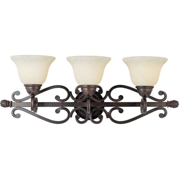 Maxim Bronze 3-light Manor Bath Vanity Light