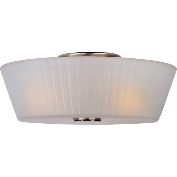 Gemini Brushed Nickel 2 light Flush Mount Fixture