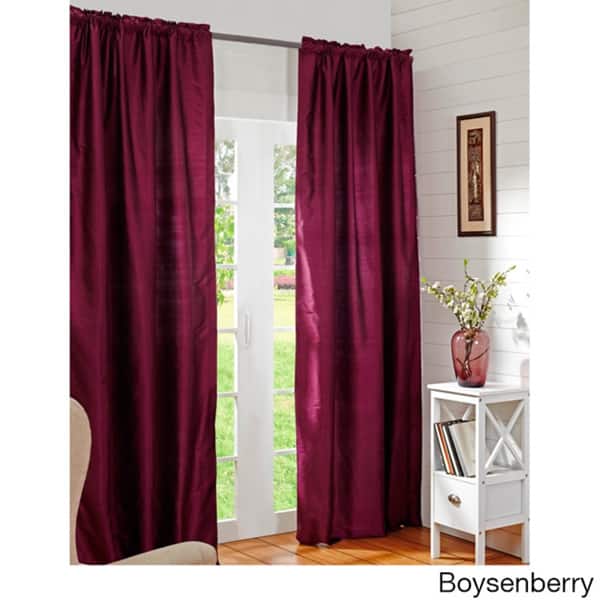 Dupioni Silk Rod Pocket 96-inch Curtain Panel - 42 x 96