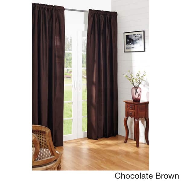 Dupioni Silk Rod Pocket 96-inch Curtain Panel - 42 x 96