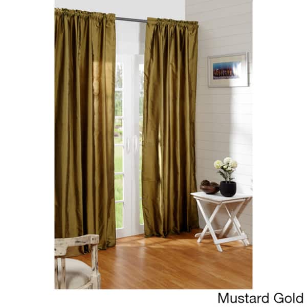 Dupioni Silk Rod Pocket 96-inch Curtain Panel - 42 x 96