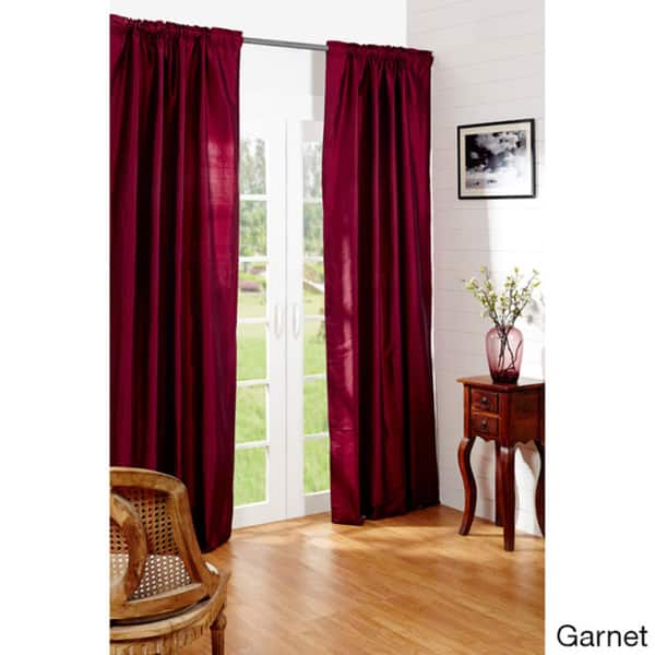 Dupioni Silk Rod Pocket 96-inch Curtain Panel - 42 x 96