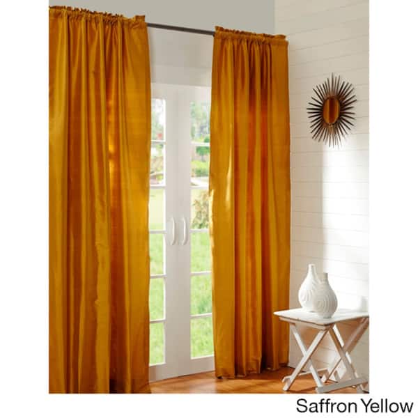 Dupioni Silk Rod Pocket 96-inch Curtain Panel - 42 x 96
