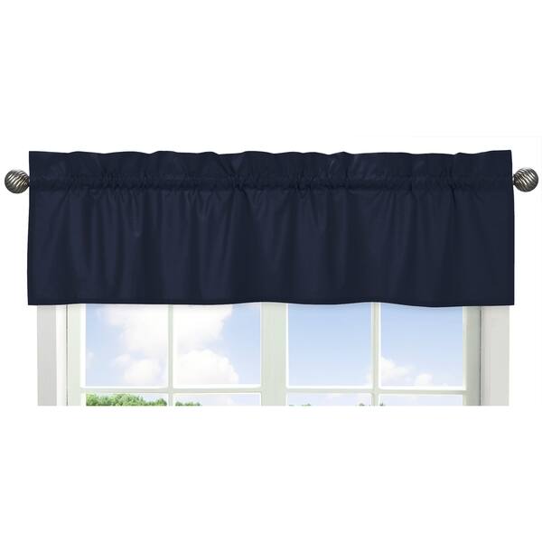 Sweet Jojo Designs Navy Blue 54-inch x 15-inch Window Treatment Curtain ...