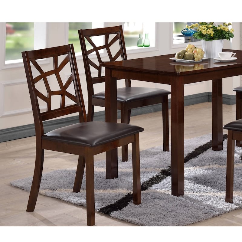 Contemporary Black Faux Leather Dining Chair 2-Piece Set by Baxton Studio