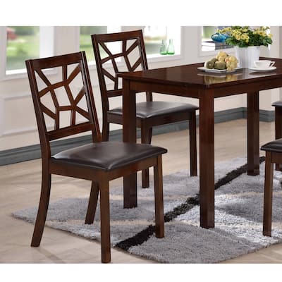 Contemporary Black Faux Leather Dining Chair 2-Piece Set by Baxton Studio