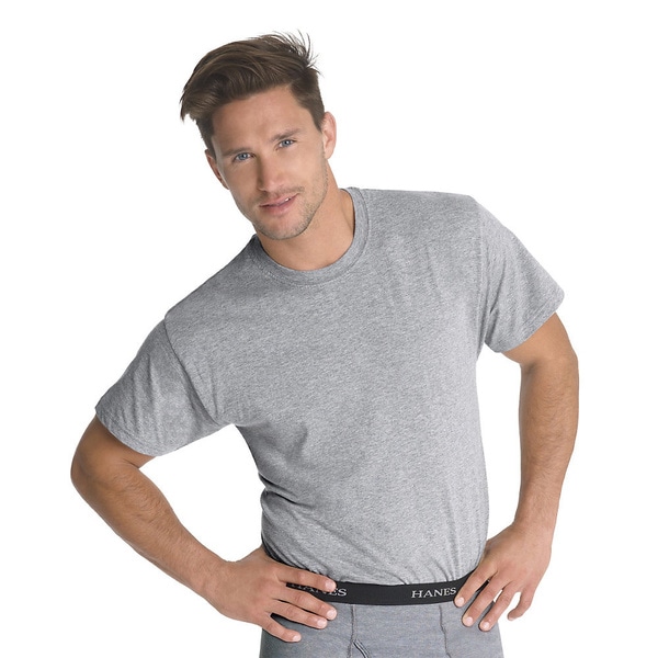 Hanes men's tall tagless crew undershirt clearance