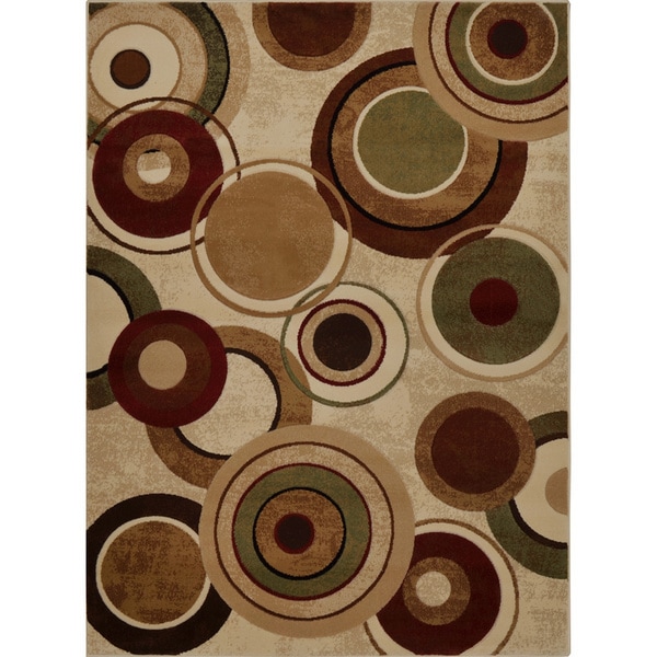 Home Dynamix Tribeca Collection Contemporary Ivory-Multicolor Area Rug (7'10 X 10'6)