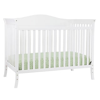 Bella 4-in-1 Convertible Crib with Toddler Rail - White