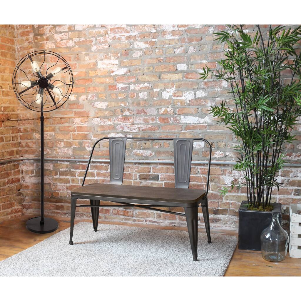 Carbon Loft Samira Industrial Dining Bench