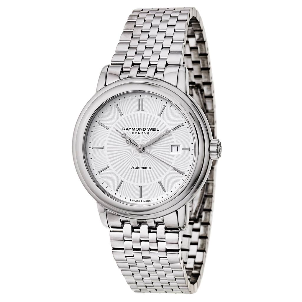 Raymond Weil Men's 'Maestro' Analog Display Swiss Automatic Silver Watch