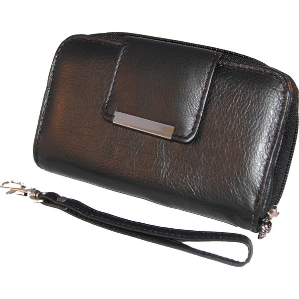 Shop Continental Women&#39;s Leather Wristlet Accordion-style Smartphones Wallet - Overstock - 9792958