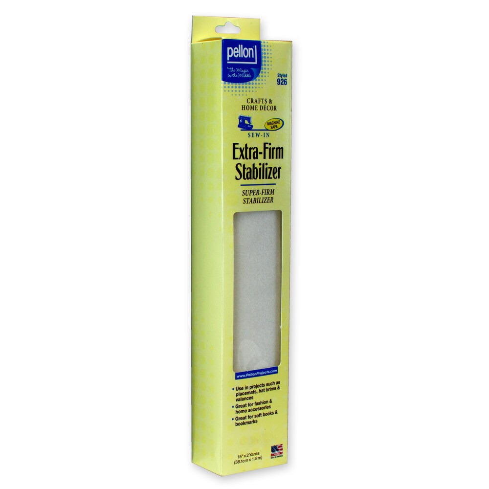 65 Pellon Sew-In Extra Heavyweight Stabilizer-White 20/"X30yd FOB MI