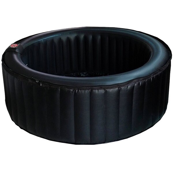 black inflatable pool