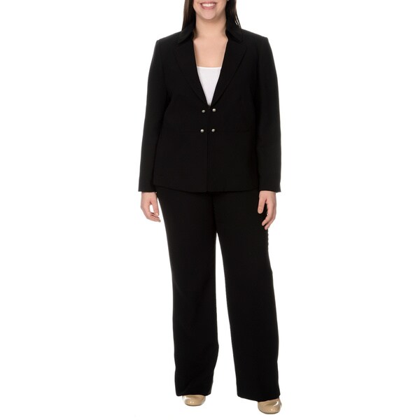 wide leg pant suit plus size