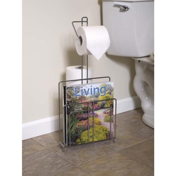 Zenith Chrome Toilet Paper Stand And Magazine Rack Toilet Paper Stand And Magazine Rack