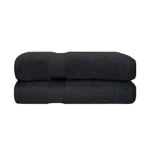 Miranda Haus Absorbent Zero Twist Cotton Bath Towel (Set of 2)