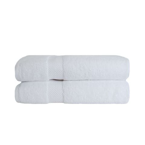 Miranda Haus Absorbent Zero Twist Cotton Bath Towel (Set of 2)
