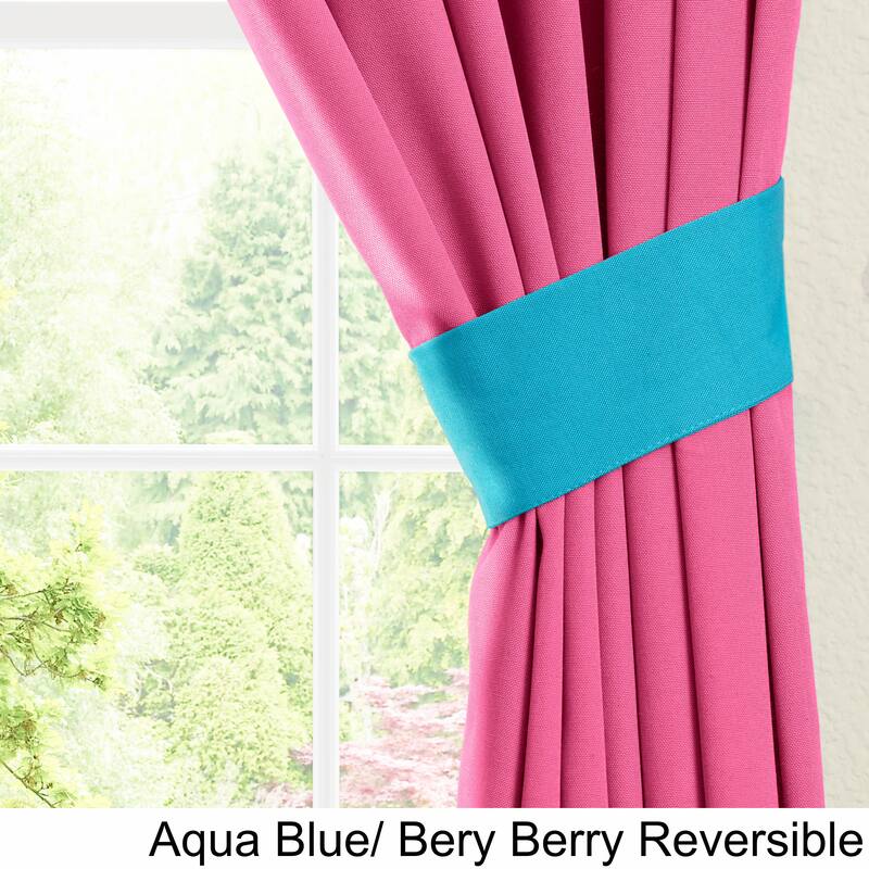 Blazing Needles 84-inch Twill Insulated Blackout Two-Tone Reversible Curtain Panel Pair - 52 x 84 - 52 x 84