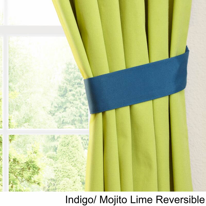 Blazing Needles 84-inch Twill Insulated Blackout Two-Tone Reversible Curtain Panel Pair - 52 x 84 - 52 x 84