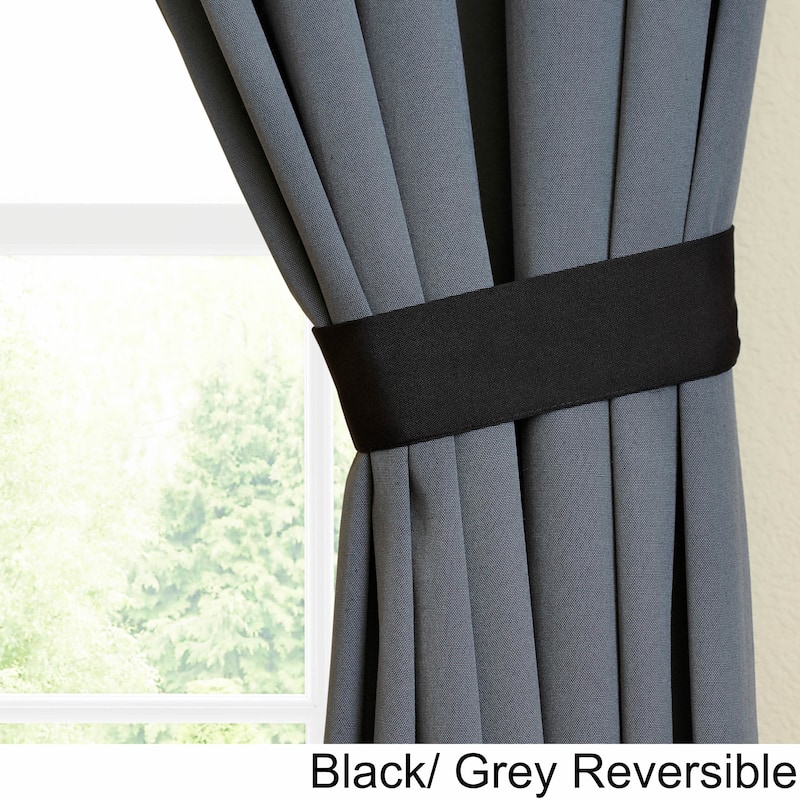 Blazing Needles 84-inch Twill Insulated Blackout Two-Tone Reversible Curtain Panel Pair - 52 x 84 - 52 x 84