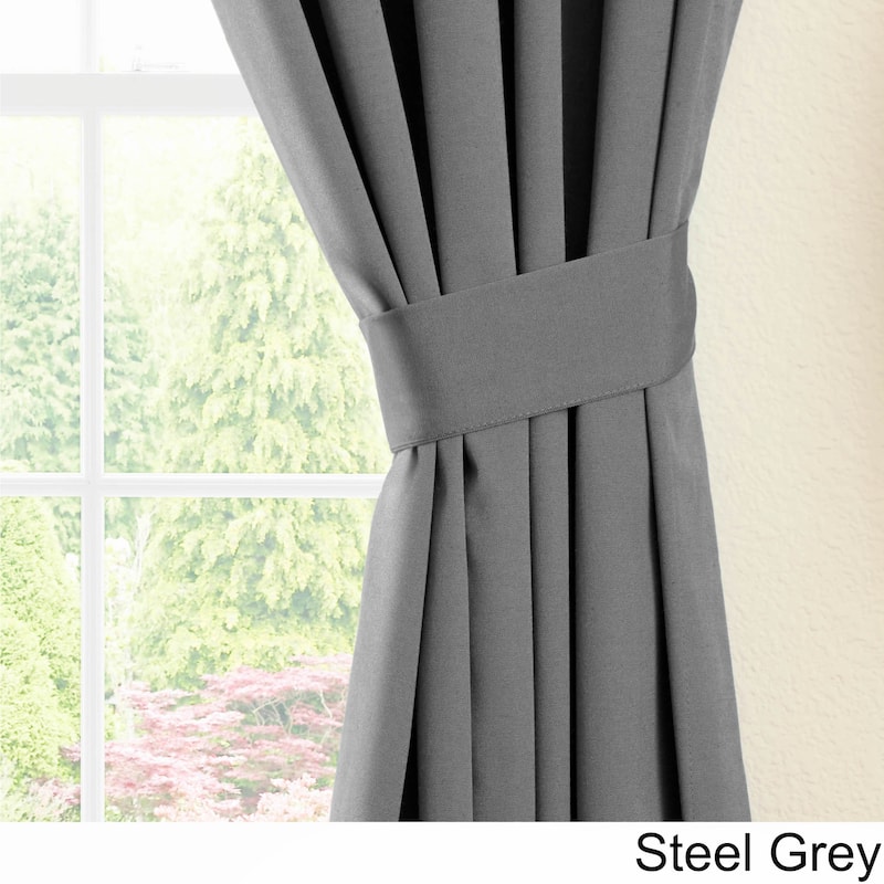 Blazing Needles 84-inch Twill Curtain Panel Pair - 52 x 84 - 52 x 84