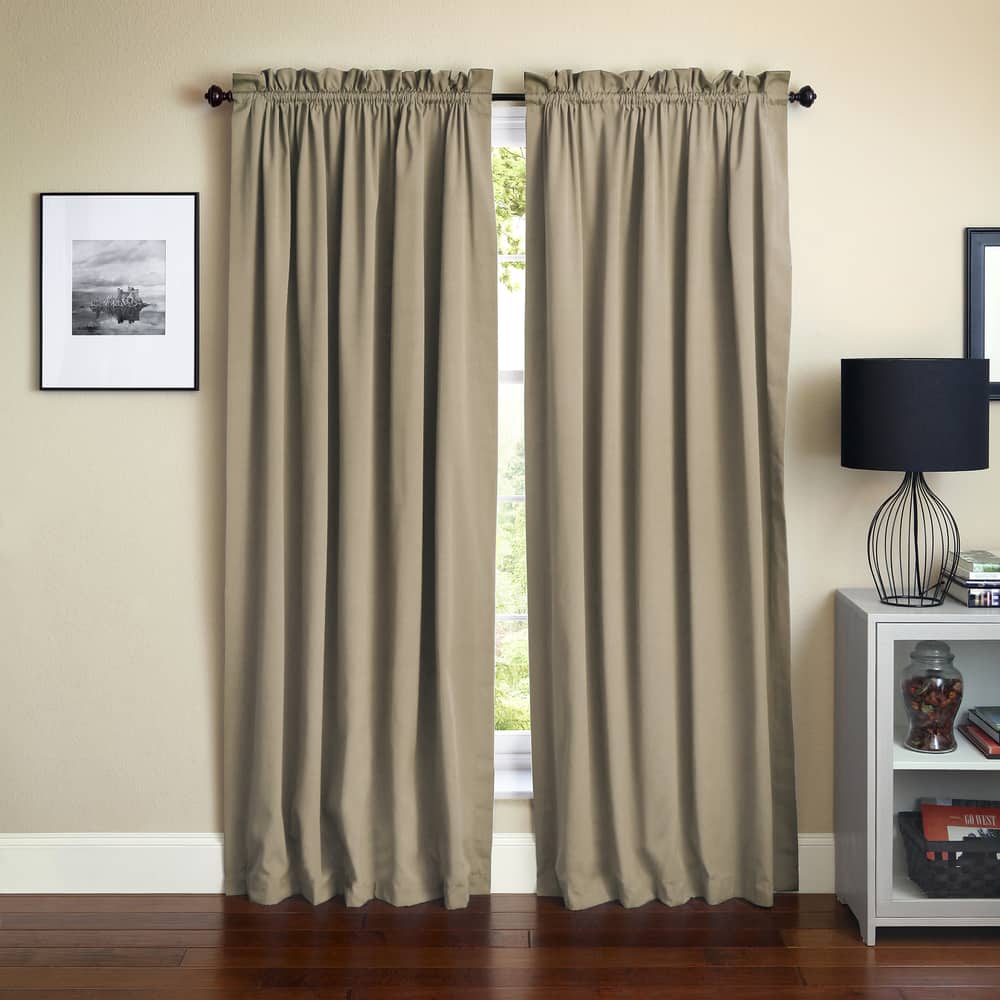 Blazing Needles 84-inch Twill Curtain Panel Pair - 52 x 84 - 52 x 84
