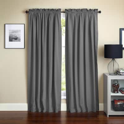 Blazing Needles 84-inch Twill Curtain Panel Pair - 52 x 84 - 52 x 84
