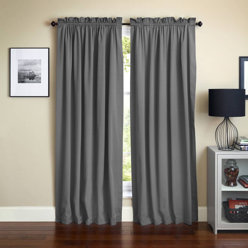Blazing Needles 84-inch Twill Curtain Panel Pair - 52 x 84 - 52 x 84
