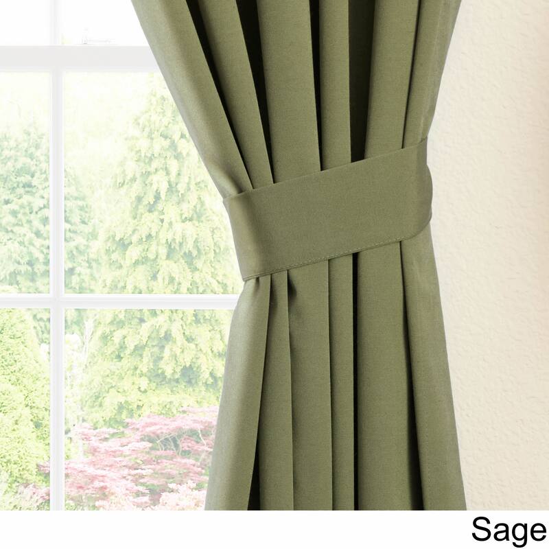 Blazing Needles 108-inch by 52-inch Twill Curtain Panels (Set of 2) - 52 x 108/108 x 52