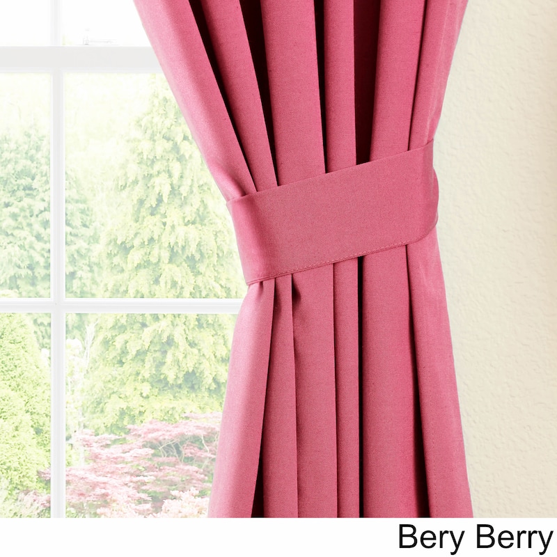 Blazing Needles 108-inch by 52-inch Twill Curtain Panels (Set of 2) - 52 x 108/108 x 52