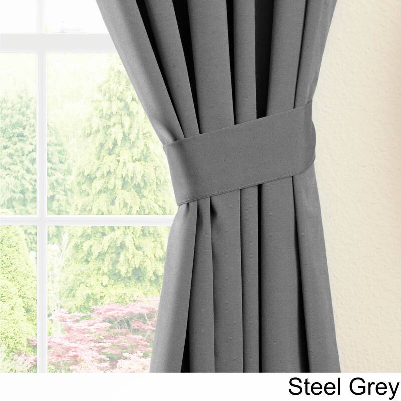 Blazing Needles 108-inch by 52-inch Twill Curtain Panels (Set of 2) - 52 x 108/108 x 52