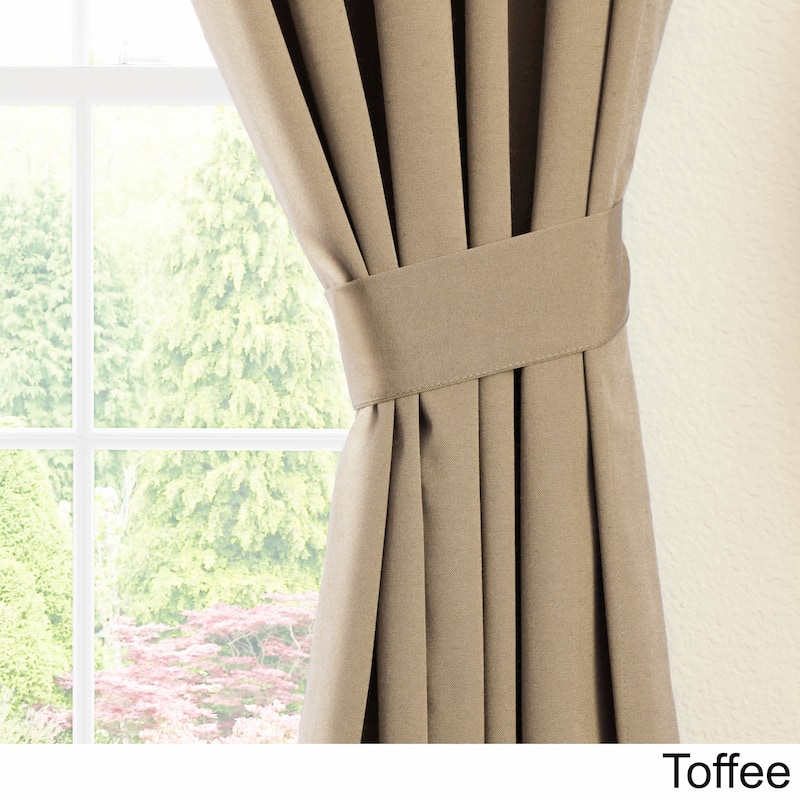 Blazing Needles 108-inch by 52-inch Twill Curtain Panels (Set of 2) - 52 x 108/108 x 52