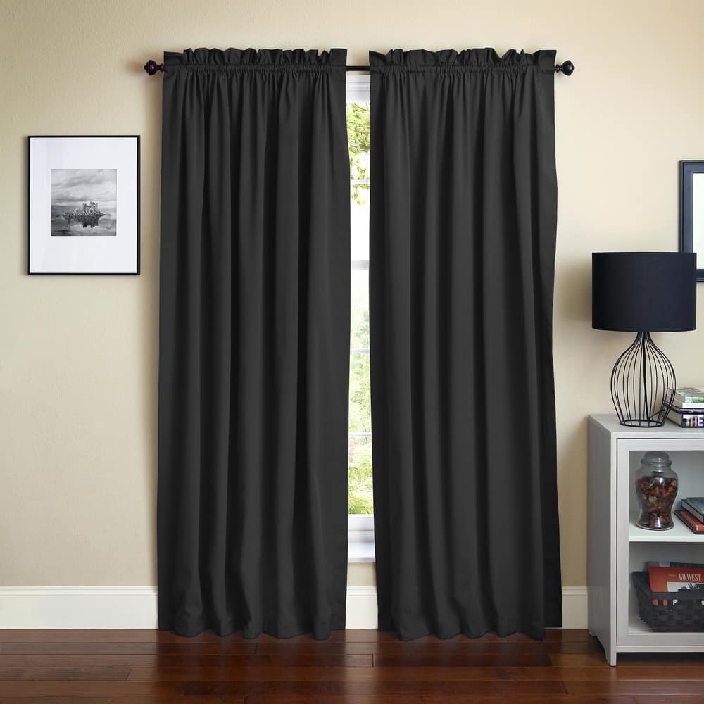 Blazing Needles 108-inch by 52-inch Twill Curtain Panels (Set of 2) - 52 x 108/108 x 52