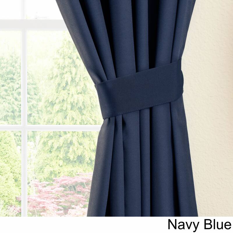 Blazing Needles 108-inch by 52-inch Twill Curtain Panels (Set of 2) - 52 x 108/108 x 52
