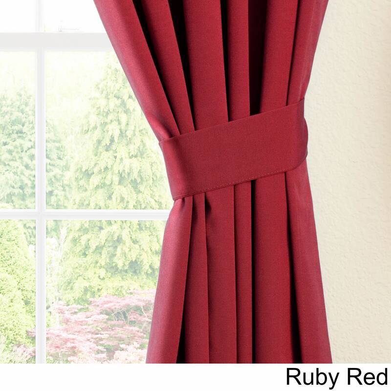 Blazing Needles 108-inch by 52-inch Twill Curtain Panels (Set of 2) - 52 x 108/108 x 52