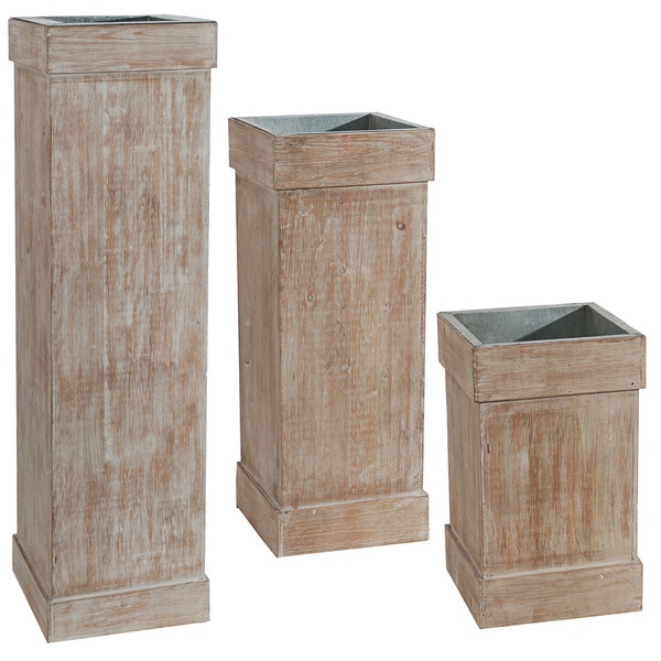 Indoor Pedestal Planters (Set of 3) - 16962345 - Overstock.com Shopping