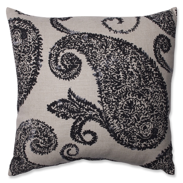 Pillow Perfect Henley Black/ Tan Throw Pillow