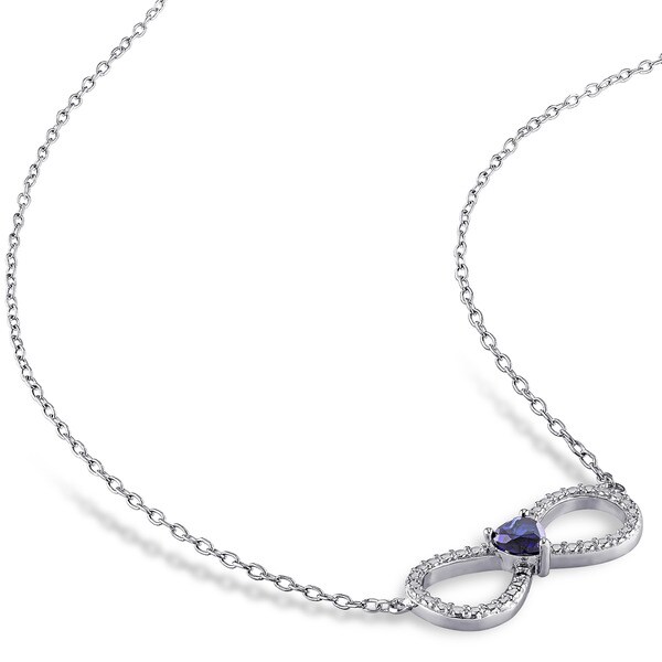 blue sapphire infinity necklace