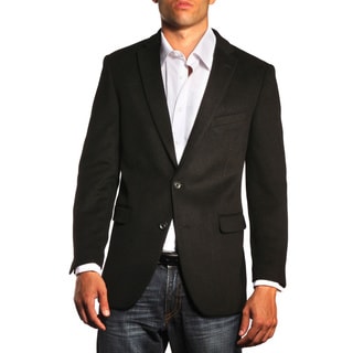 Adolfo Men's Two-button Navy Blazer - 13518874 - Overstock.com Shopping ...