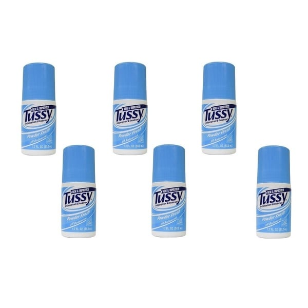 Tussy Powder Fresh 1.7 ounce Roll on Deodorant (Pack of 6)   16964697