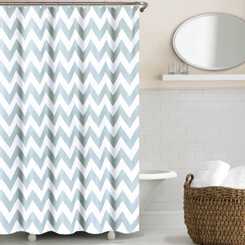 Echelon Home Chevron Shower Curtain