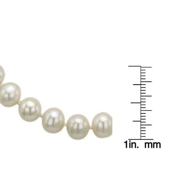DaVonna White Freshwater Pearl 36-inch Endless Necklace (9-10 mm)