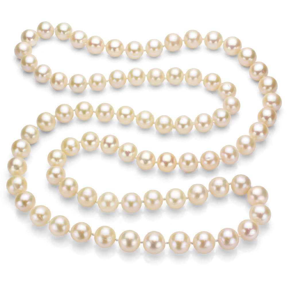 10-11mm Genuine Freshwater Cultured Pearl Endless Necklace 