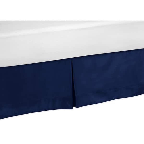 Sweet Jojo Designs Solid Navy Blue Toddler Bed Skirt Overstock 9798555